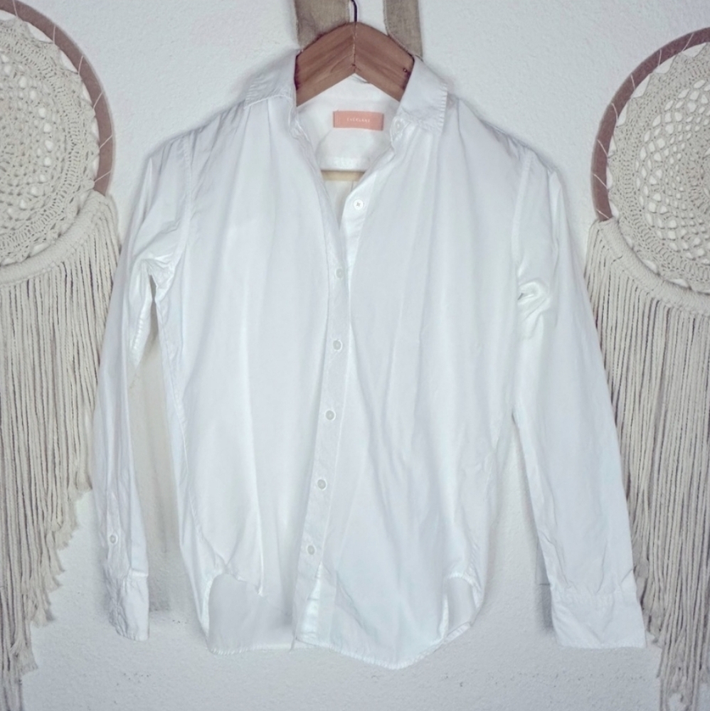 EVERLANE  Crisp White Button up shirt size 00